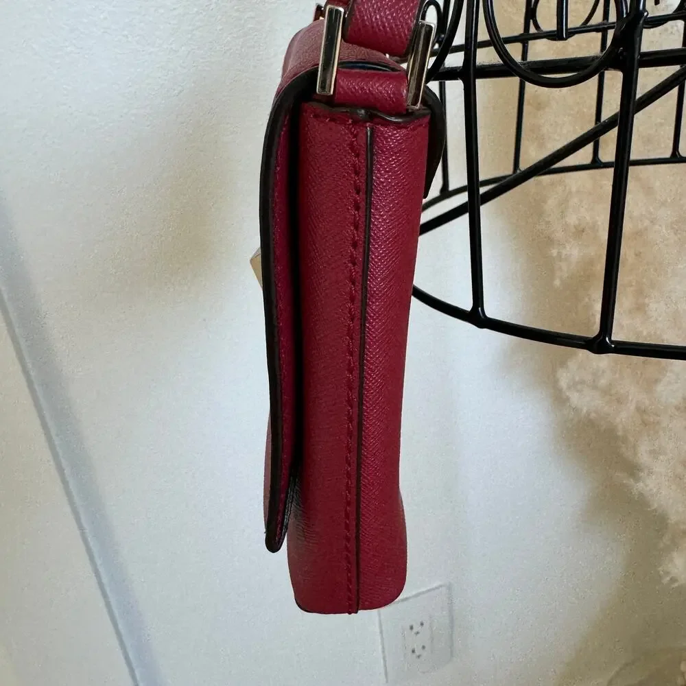 Kate Spade Red Leather Newberry Lane Crossbody Bag-Preppy/Glam